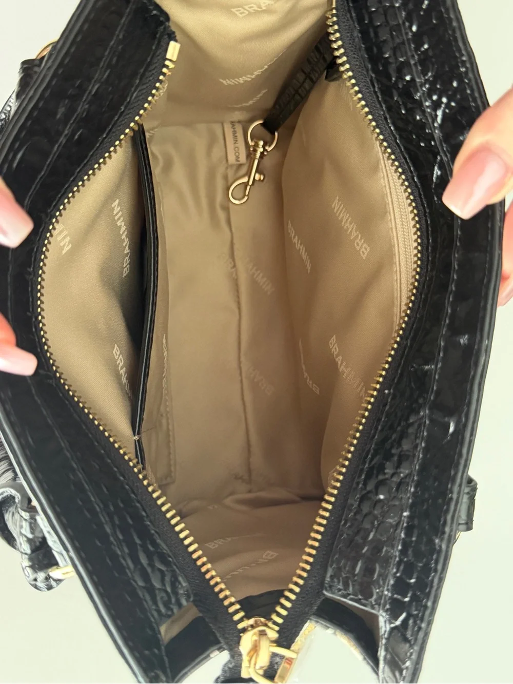 NWT Brahmin Cami Satchel in Zebra Print - Full Set with Dust Bag